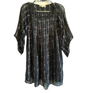 Floral Pleated Dress M/L Whimsy Goth Fairycore BOHO Grunge Kate Moss Topshop VTG